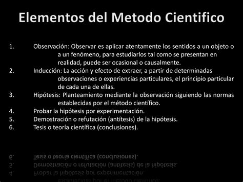 Metodo Cientifico E Investigacion Cientifica Ppt