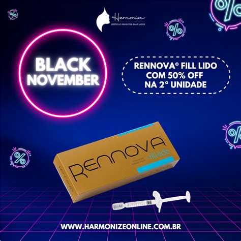 BLACK Combo 2 unidades Ácido Hialurônico Rennova Fill Lido 1mL