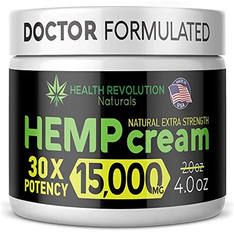 Extra Strength Hemp Cream For Pain Relief Only 3rd Party Tested