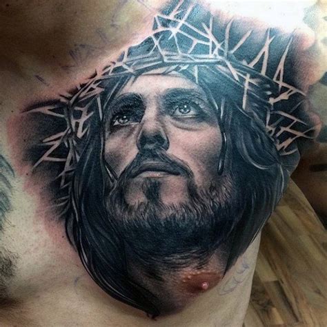 Jesus Chest Tattoo Designs For Men Chris Ink Ideas Christ Tattoo