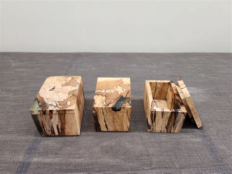 Spalted Maple Bandsaw Boxes Set 1 Etsy