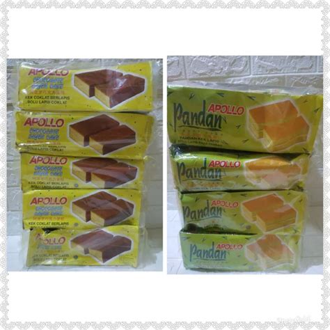 Apollo Bolu Lapis Rasa Pandan Dan Coklat Isi 24 PCS Lazada Indonesia