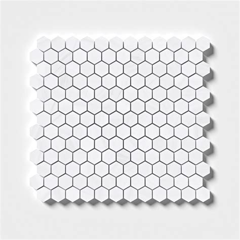 Snow White Honed Hexagon Marble Mosaic 11 5 8x12 3 8x3 8 Marble