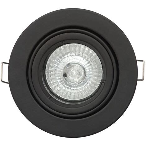 Litecraft Recessed Downlight Fire Rated Tiltable Spotlight Matte Black