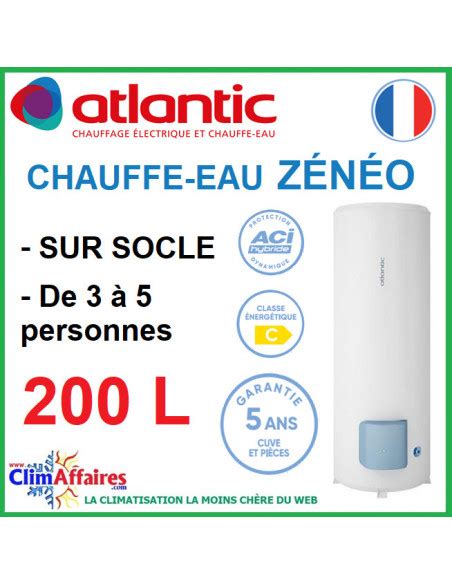 Chauffe Eau Lectrique Atlantic Z N O Vertical Sur Socle L