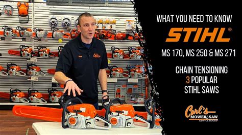 How To Tension Your Chain On Your Stihl Chainsaw Youtube