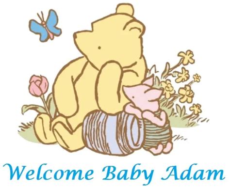 Classic Winnie The Pooh Baby Shower Edible Cake Topper Decoration £12