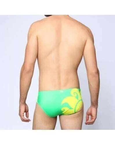 MAILLOT SLIP DE bain SUNDEK taille L modèle léonardo vert fluo neuf EUR