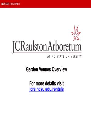 Fillable Online Garden Venues Overview Fax Email Print Pdffiller