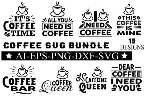 Coffee Svg Bundle Graphic By Design Forest 360 · Creative Fabrica