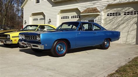 1968 Plymouth Road Runner In QQ1 Blue 426 Hemi Engine Sound On My Car