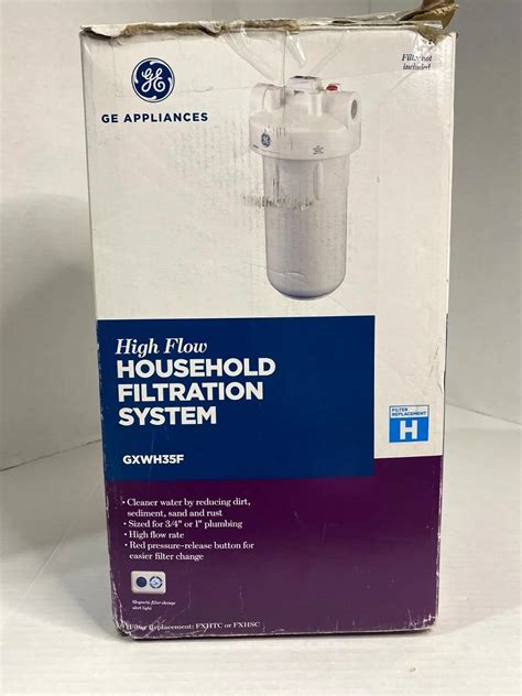 GE GXWH35F High Flow Household Filtration System Open Box