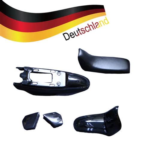 VERKLEIDUNGSSET SCHUTZBLECH TANK Sitzbank in Schwarz für Yamaha PW50 PY