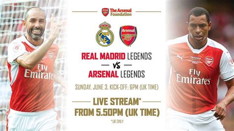 Real Madrid v Arsenal Legends LIVE stream | Video | News | Arsenal.com