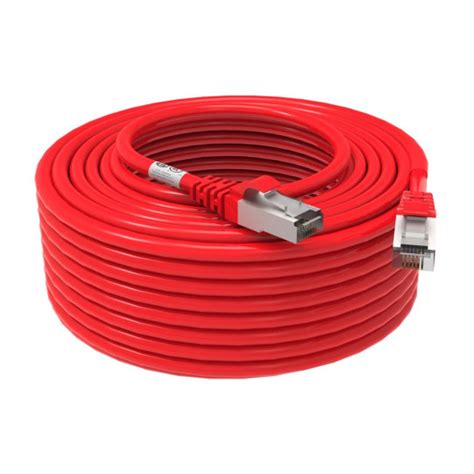 Cordon Rj45 Cat 6a Sftp 100 Ohms Lsoh Rouge 30m