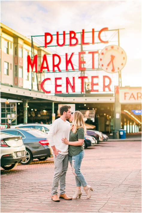 Downtown Seattle Engagement Ryan And Darion Seattle Engagement Photos