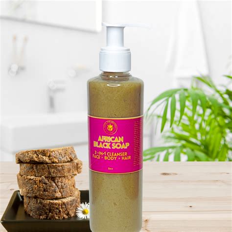 African Black Soap Liquid Cleanser Clears Acne Dark Spots And Pimples Royal Love Organics