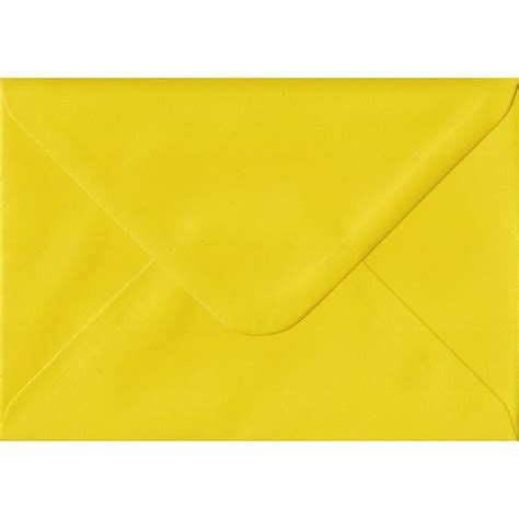 100 Yellow Gift/Place Card Envelopes | Daffodil Yellow | Gummed | 70mm ...