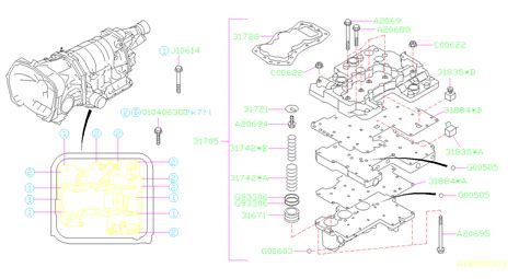 31705AA4419L Automatic Transmission Valve Body Genuine Subaru Part