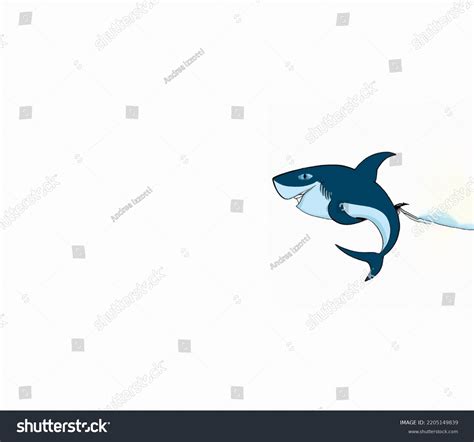 Shark Illustration Drawing Artwork Sketch Smiling Stock Illustration ...