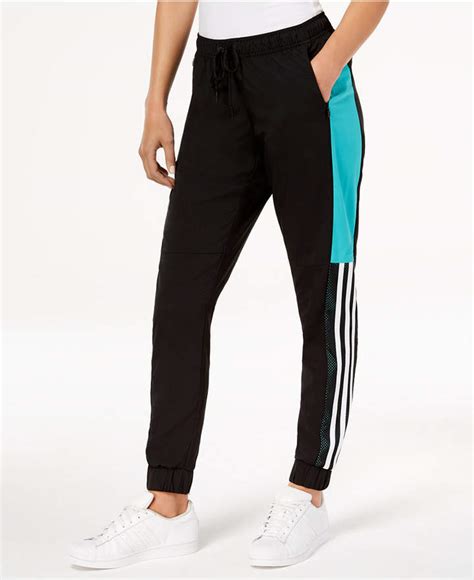 Adidas Colorblocked Mesh Trimmed Wind Pants Pants Womens Capris