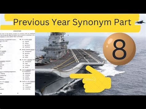 Previous Year Synonym 8 For NDA CDS NAVY AIRFORCE SSC Airforce