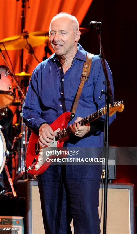 British Musician Mark Knopfler Performs On Stage At The Estadio News