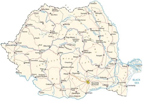 Map of Romania - Cities and Roads - GIS Geography