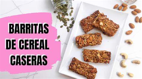 Barritas De Cereal Con Frutos Secos Receta F Cil Saludable Youtube