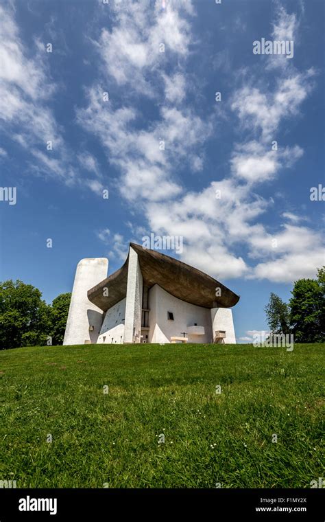 Ronchamp Chapel France Modern Architecture Famous Hi Res Stock