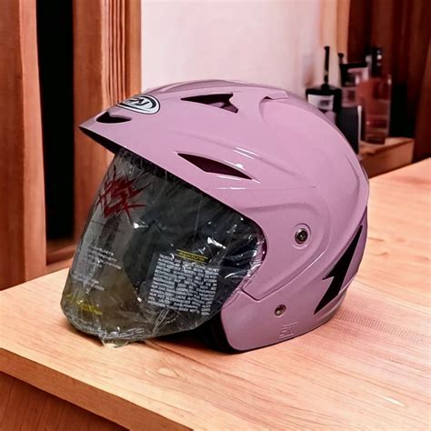 Jual Helm Sepeda Motor Half Face Single Visor Shopee Indonesia