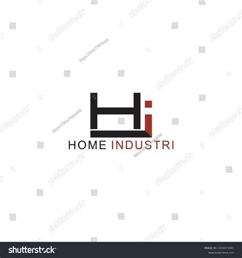 Hi Logo Minimalist Retro Concept Black Stock Vector (Royalty Free ...