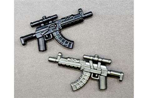 AK-MR черный - оружие БрикАрмс для минифигурок ЛЕГО Lego | Невабрик
