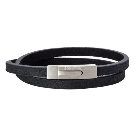 Nordahl Andersen Son Of Noa Herren Armband Kalbsleder Schwarz Cm