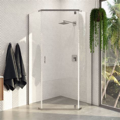 Cascade 1000 Angle Semi Frameless Pivot Shower Screen Decina Bathroomware