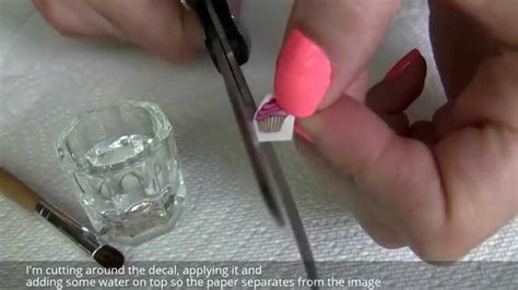 How To Apply Water Nail Decals Stickers Over Gelish Gel Polish Youtube