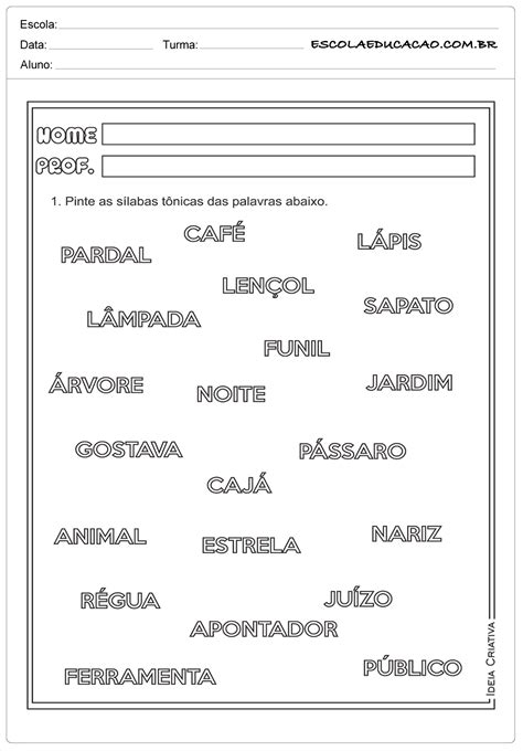 Como As Palavras Podem Ser Classificadas Quanto A Sílaba Tônica
