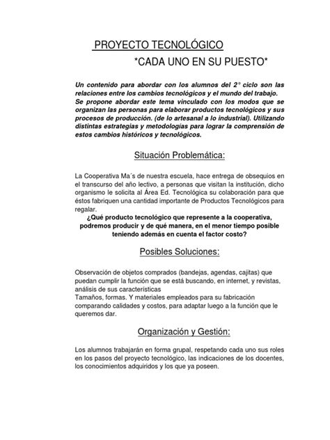 Proyecto TecnolÓgico Cooperastiva Ma´s 1 Pdf Dibujo Planificación