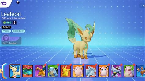 Pokemon Unite Leafeon Speedster Gameplay Youtube