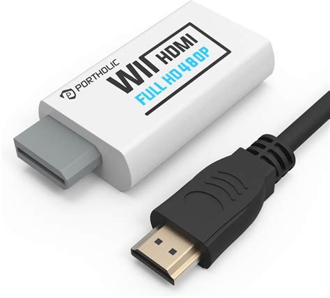 PORTHOLIC Wii To HDMI Converter 1080P 720p Full HD Wii HDMI Adapter