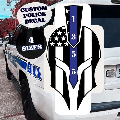 8 Inch Vinyl Decal Police Badge Vinyl Decal Sticker - 8 Inch Wide For