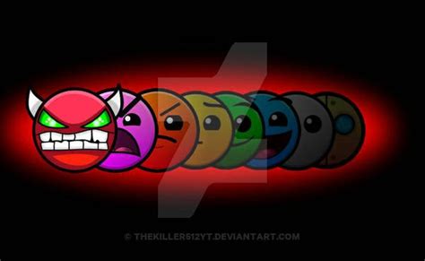 The Faces Of Geometry Dash By Geometrydashmaster15 On Deviantart