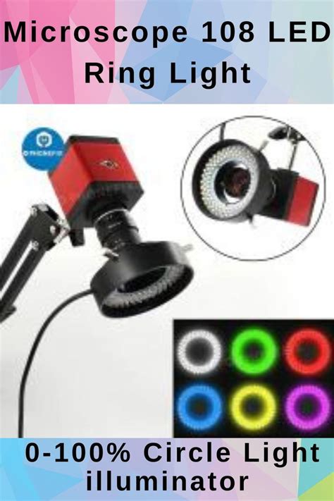 Microscope 108 Led Ring Light 0 100 Circle Light Green And Purple Red Yellow Microscopes