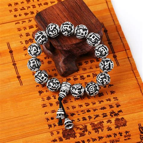 Pulsera Vintage De Cuentas De Buda Mantra De Seis Caracteres Cuotas