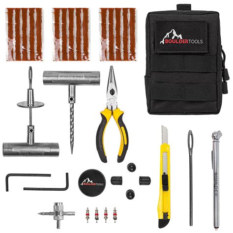 Buy Boulder Tools Compact Tire Repair Kit With Molle Storage Pouch