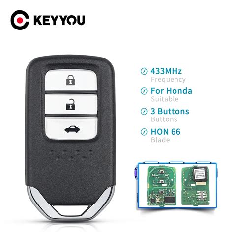 Keyyou For Honda City Jazz Civic Grace Hon Blade Id Chip Mhz