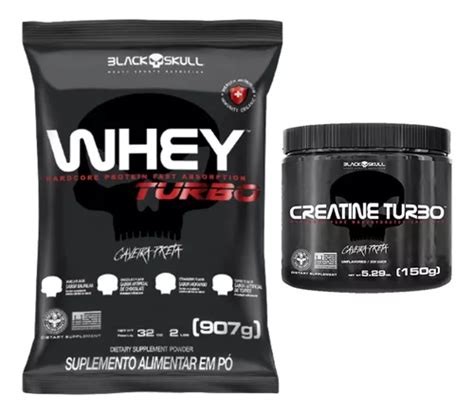 Whey Turbo 900g Creatina Monohidratada Turbo 150g Oferta MercadoLivre