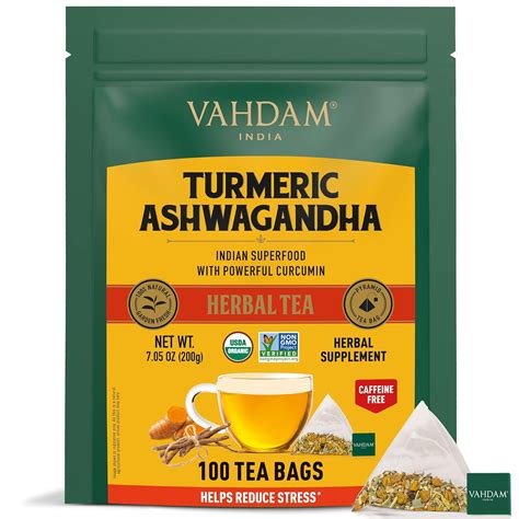 Amazon VAHDAM ORGANIC Turmeric Ashwagandha SUPERFOOD Herbal