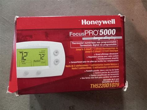 Honeywell Th5220d1029 Focuspro 5000 Non Programmable Thermostat 2 Heat2 Cool 13884760021 Ebay