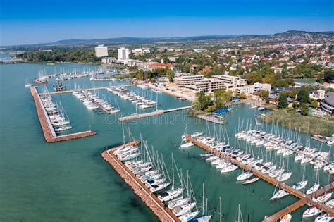 Harbour, Siofok Town Recreation Area, Balaton Lake, Hungary, Europe ...